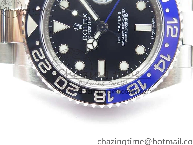 0129 GMT Master II 116710BLNR Batman Ceramic 316L Steel ROF Best Edition Black Dial on SS Bracelet A Youthful 2659